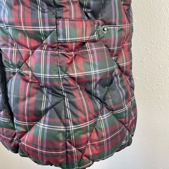Eddie Bauer Plaid Goose Down Vest Size M EUC - Picture 5 of 7